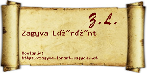 Zagyva Lóránt névjegykártya