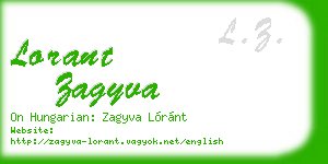 lorant zagyva business card