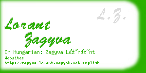 lorant zagyva business card